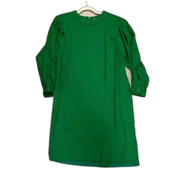 Stanley Sherman for Neiman Marcus Vintage Silk Dress – 1960's Emerald Green (16) - Picture 6 of 6